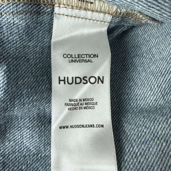 Hudson Jeans Women's Wide Cuffed Cropped Denim Jacket, Size Medium, Lt. Blue - Picture 13 of 15